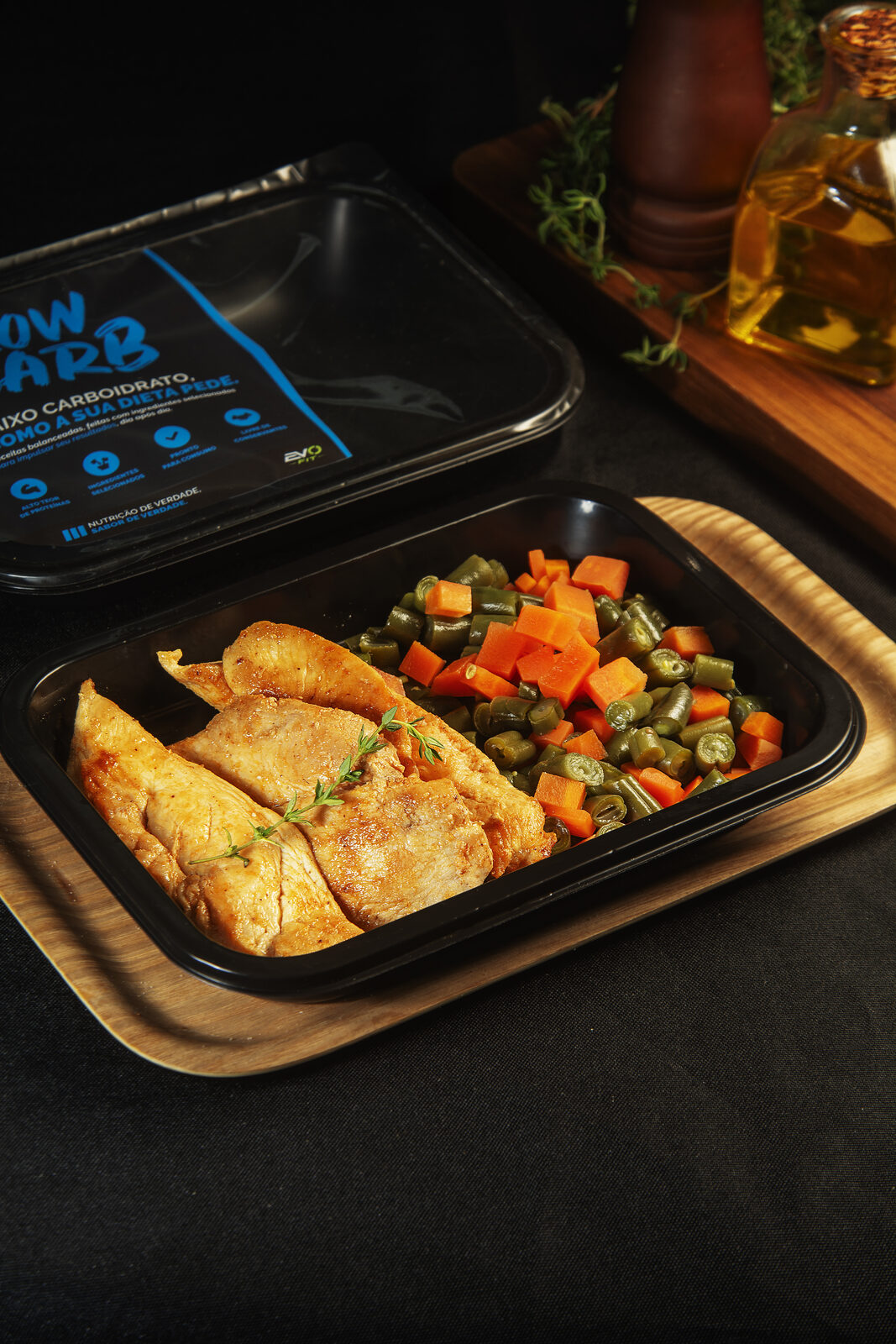 LowCarb - Frango Gratinado com Vagem e Mix de Legumes